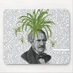 Spider Plant Head Mouse Pad
