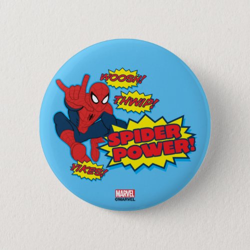 Spider Power Spider_Man Graphic Pinback Button