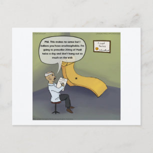 Spider Psychiatric Patient Funny Comic Postcard