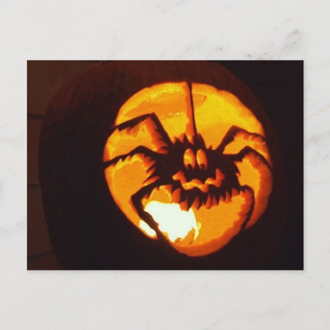 Spider Pumpkin Postcard (Front)