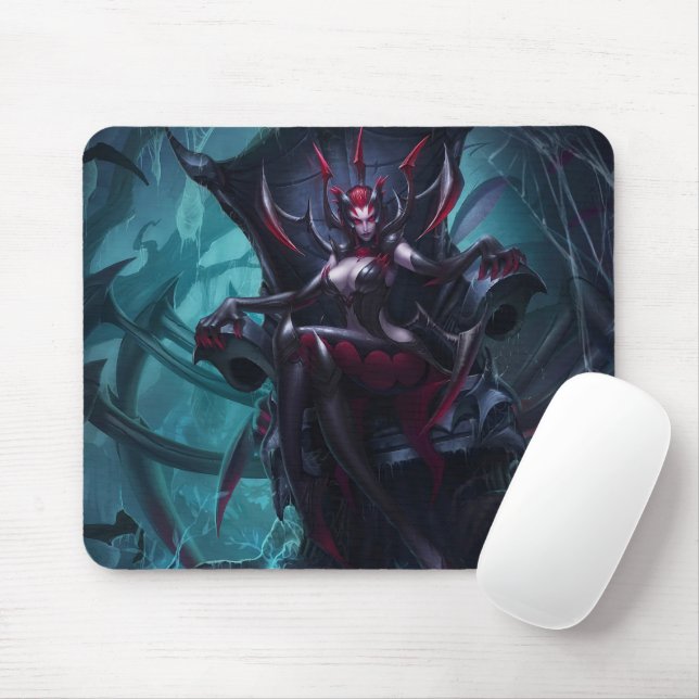 Spider Queen Gaming Mousepad | Gothic Theme Design (With Mouse)