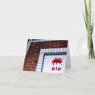 spider r.i.p. stencil card