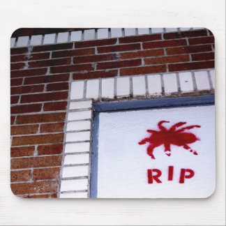 spider r.i.p. stencil mouse pad