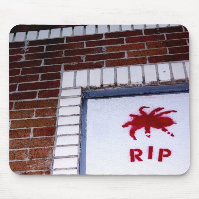 spider r.i.p. stencil mouse pad (Front)