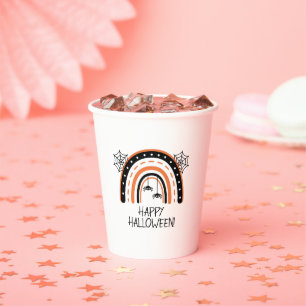 Spider Rainbow Happy Halloween Paper Cups