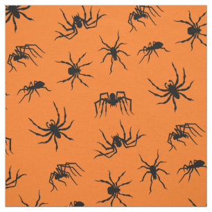 Spider Silhouettes Pattern Fabric