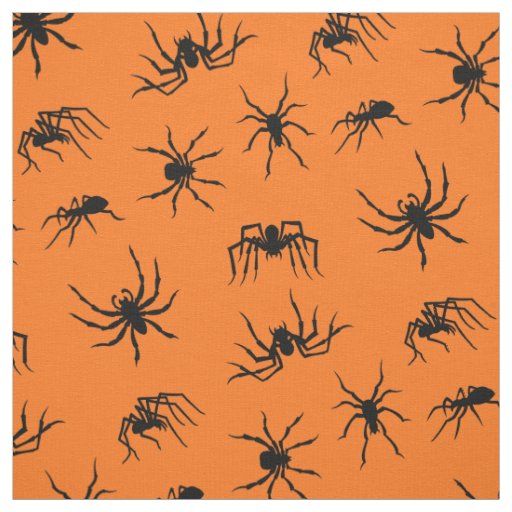 Spider Silhouettes Pattern Fabric