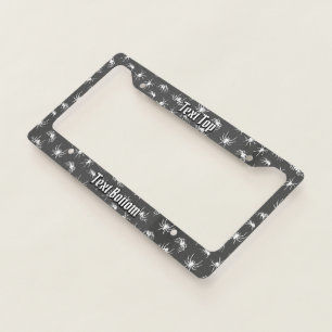 Spider Silhouettes Pattern License Plate Frame