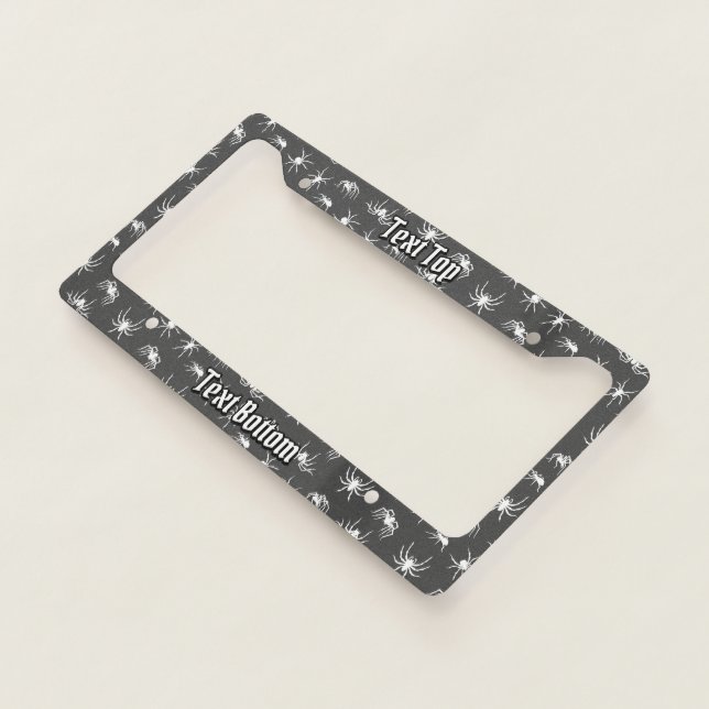 Spider Silhouettes Pattern License Plate Frame (3/4)