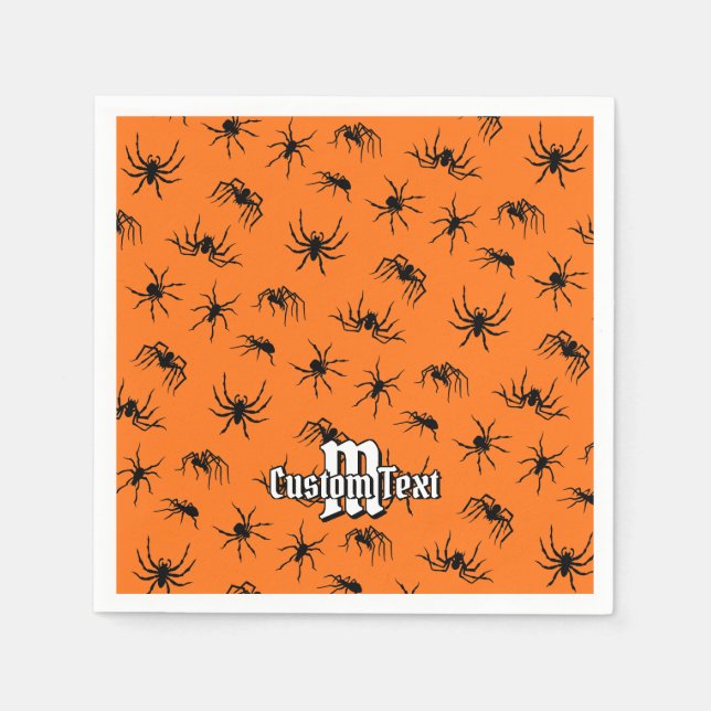 Spider Silhouettes Pattern Napkins (Front)
