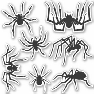 Spider Silhouettes Sticker Set