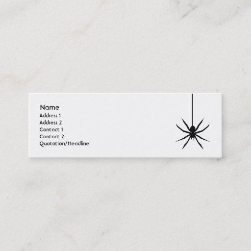 Customizable Spider - Skinny Business Card Template