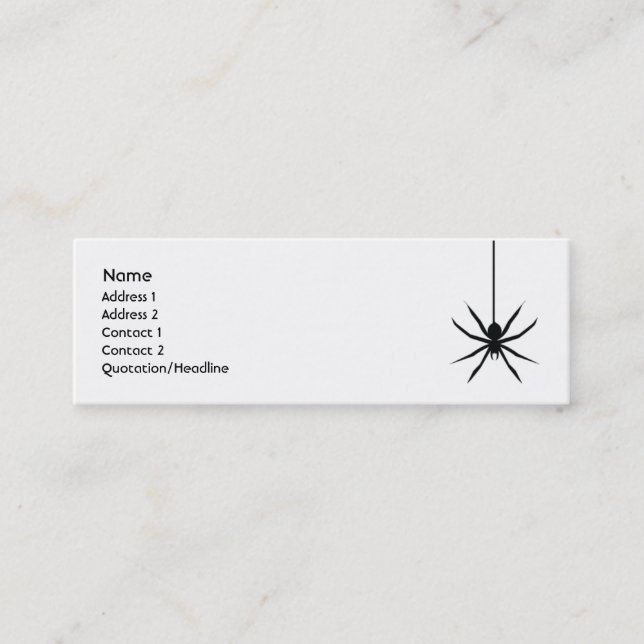 Spider - Skinny Mini Business Card (Front)
