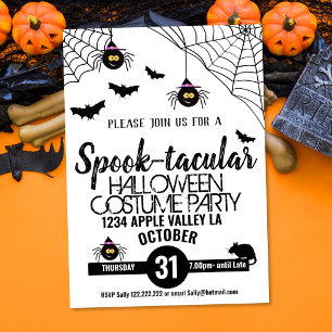 spider spooky halloween party spook-tacular invitation