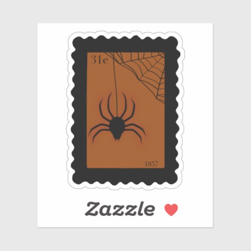 Spider stamp fake stamp sticker