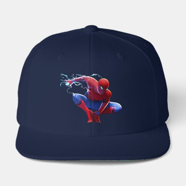 Spider Superhero Action Kids Snapback Hat (Front)