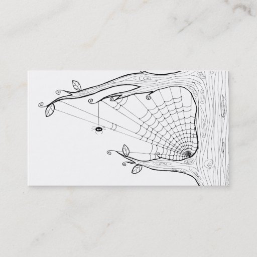Customizable Spider Tree Profile Card Business Card