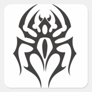 Spider Tribal Tattoo Square Sticker