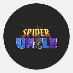 Spider Uncle Design Fathers Day Matching Family Classic Round Sticker