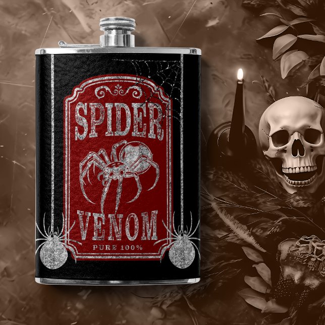 Spider Venom Glitter Halloween  Flask (Creator Uploaded)