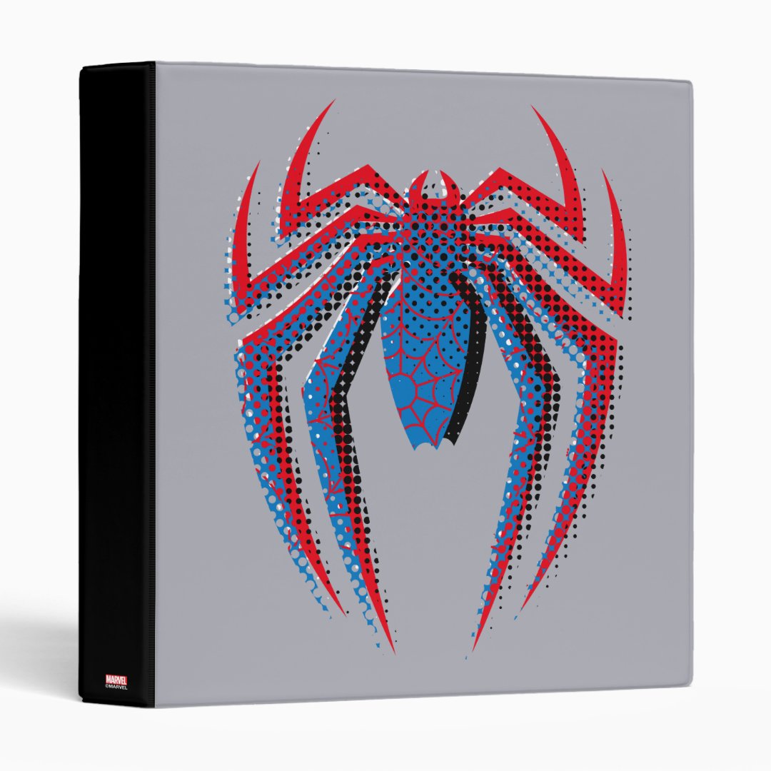 Spider-Verse | The Advanced Suit Halftone Spider 3 Ring Binder | Zazzle