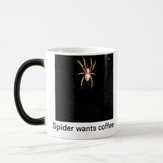 Spider wants coffee color morph mug