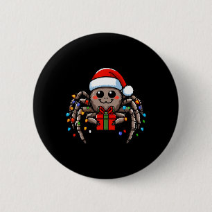 Spider Wearing Santa Hat Christmas Xmas Pajamas Button