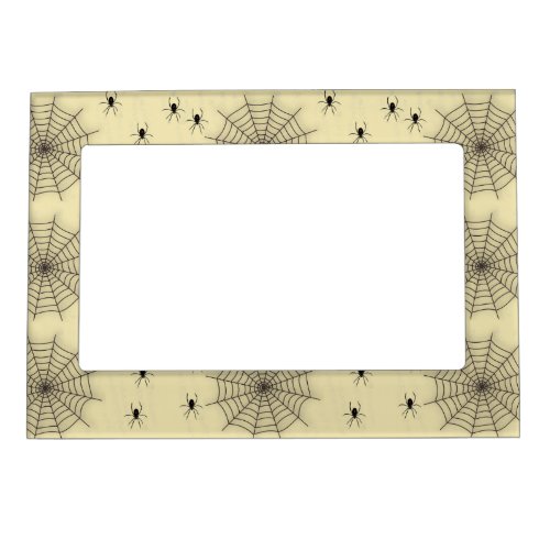 Spider web and spiders on wall magnetic frame