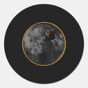 Spider Web Arachnid Moon Solar Classic Round Sticker