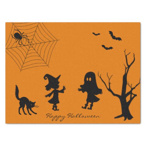 Spider Web Black Cat Tissue Paper