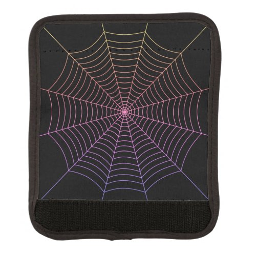 Spider web black purple orange Halloween pattern Luggage Handle Wrap