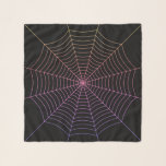 Spider web black purple orange Halloween pattern Scarf<br><div class="desc">Spider web black purple orange Halloween elegant cool fun pattern. 
Fun and cool unisex look for kids and adults. Spooky Halloween cobweb design on custom black. 
, black,  halloween,  spiderweb,  cobweb,  scary,  horror,  spooky,  creepy,  gothic, decoration, 
 net, line,  design,  art,  ,  fear,  dark,  web, </div>