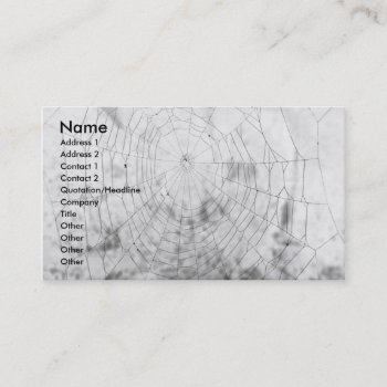 Spider Web Business Card by gavila_pt at Zazzle