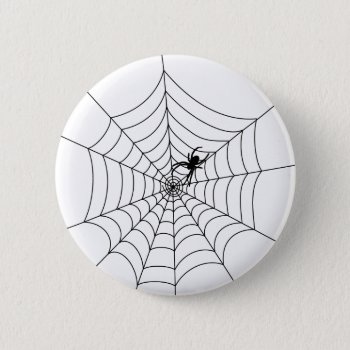 Spider Web Button by warrior_woman at Zazzle