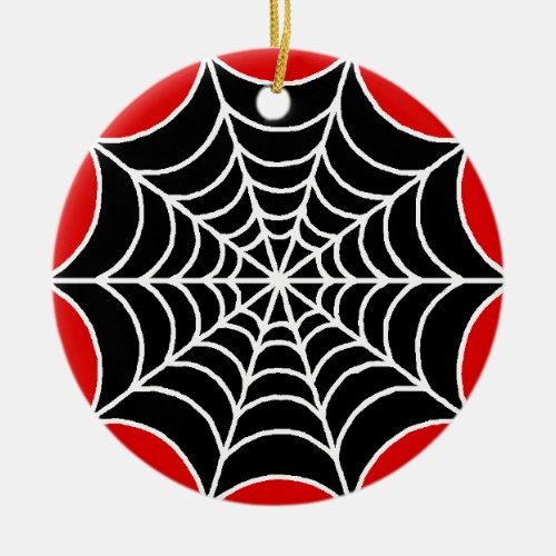 Spider Web Ceramic Ornament