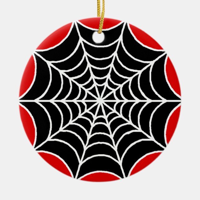 Spider Web Ceramic Ornament (Front)