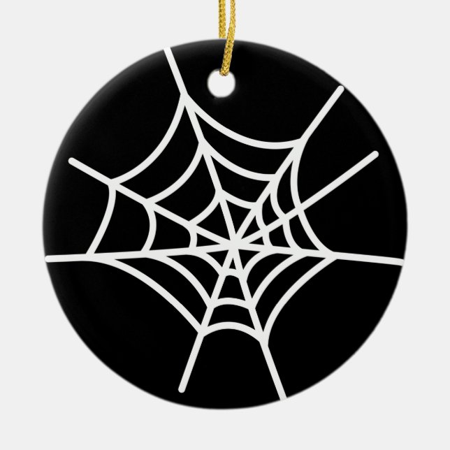 Spider Web Ceramic Ornament (Front)