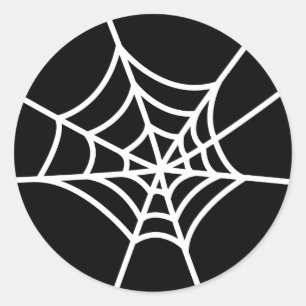Spider Web Classic Round Sticker