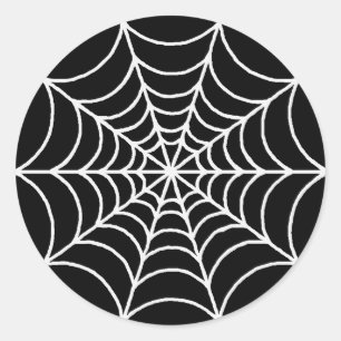 Spider Web Classic Round Sticker
