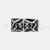 Spider Web Cobweb Cool Black White Halloween Witch Adult Cloth Face Mask (Front, Folded)