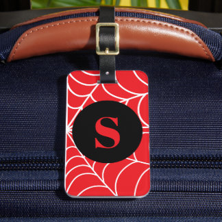 Spider Web Custom Personalized Initial Add Name Luggage Tag