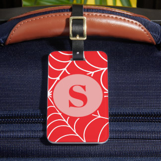 Spider Web Custom Personalized Initial Add Name Luggage Tag