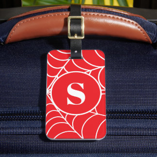 Spider Web Custom Personalized Initial Add Name Luggage Tag