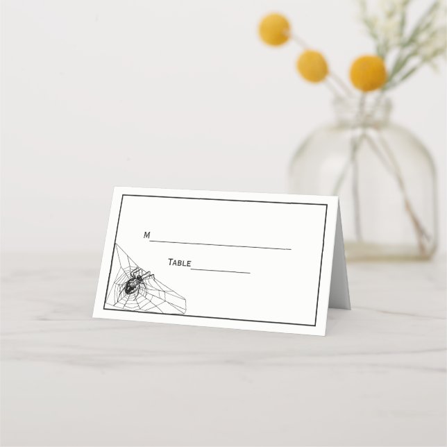 Spider Web Escort Card Place Card (Back)