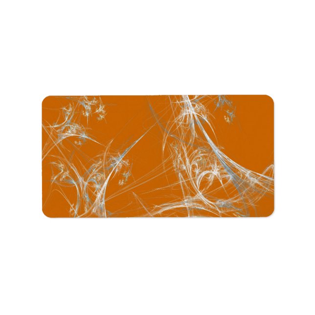Spider Web Fractal Background Address Sticker (Front)