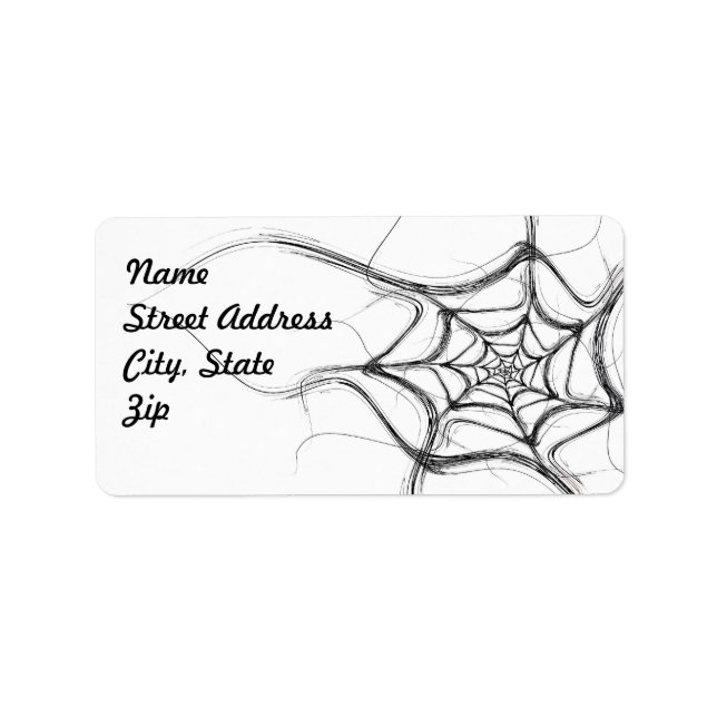 Spider Web Fractal Background Address Sticker (Front)