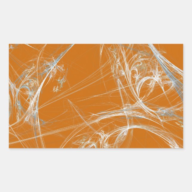 Spider Web Fractal Background Rectangle Sticker (Front)