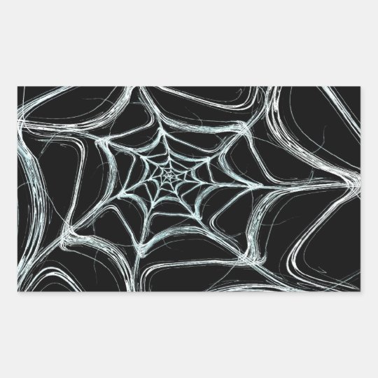 Spider Web Fractal Background Rectangle Sticker