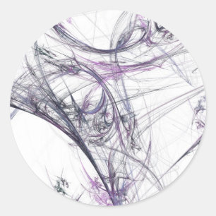 Spider Web Fractal BackgroundRound Sticker