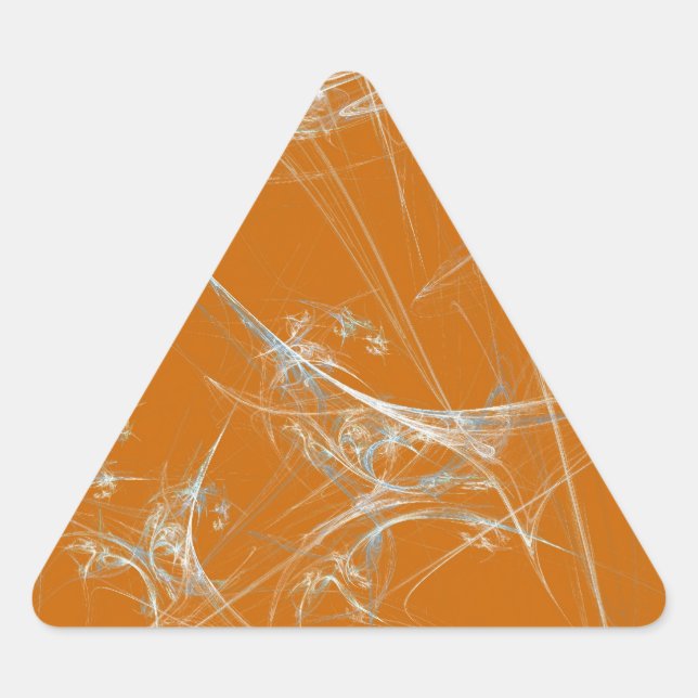 Spider Web Fractal BackgroundTriangle Sticker (Front)